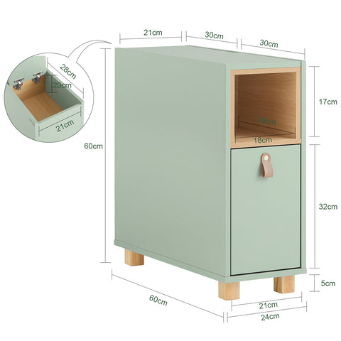 SoBuy Yöpöytä Sohvapöytä  Sivupöytä Pöytäkaappi FBT161-GR