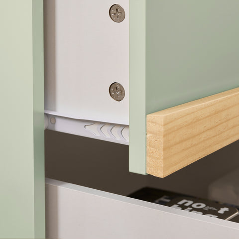 SoBuy FBT164-GR Yöpöytä 2 laatikolla – Sivu-/apupöytä makuuhuoneeseen ja olohuoneeseen, Vihreä, 40x44x49 cm