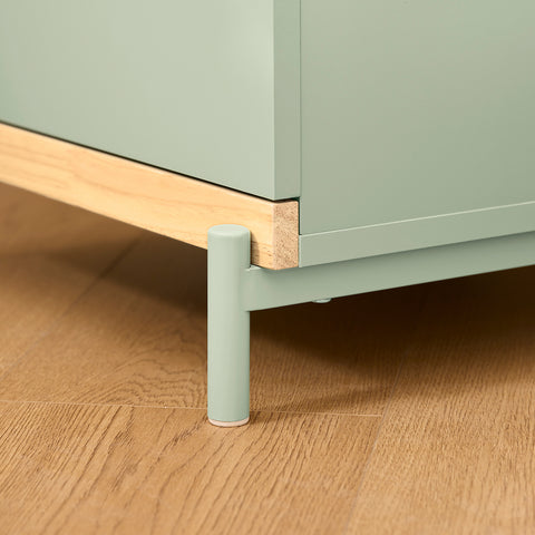 SoBuy FBT164-GR Yöpöytä 2 laatikolla – Sivu-/apupöytä makuuhuoneeseen ja olohuoneeseen, Vihreä, 40x44x49 cm