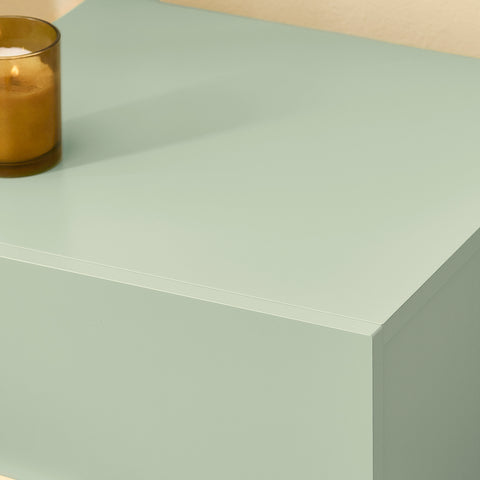 SoBuy FBT164-GR Yöpöytä 2 laatikolla – Sivu-/apupöytä makuuhuoneeseen ja olohuoneeseen, Vihreä, 40x44x49 cm