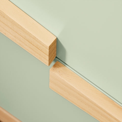 SoBuy FBT164-GR Yöpöytä 2 laatikolla – Sivu-/apupöytä makuuhuoneeseen ja olohuoneeseen, Vihreä, 40x44x49 cm