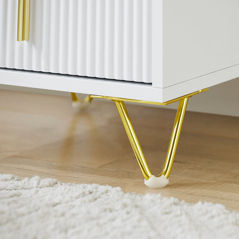 SoBuy FBT168-W Yöpöytä, Sängynvieruspöytä 3 laatikolla ja hyllyllä, Moderni Sivupöytä Makuuhuoneeseen ja Olohuoneeseen, Valkoinen L40 x S40 x K63 cm