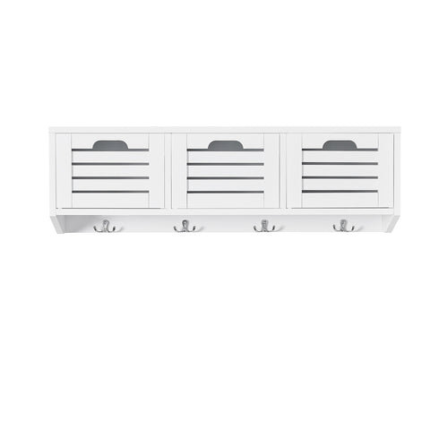 Ennakkomyynti SoBuy Seinähylly 3 Koreja puukuitulevyä Valkoinen FHK19-W