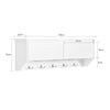 SoBuy FHK24-W Seinänaulakko 5 Koukulla ja Hyllyllä – 78 × 20 × 30 cm, Valkoinen