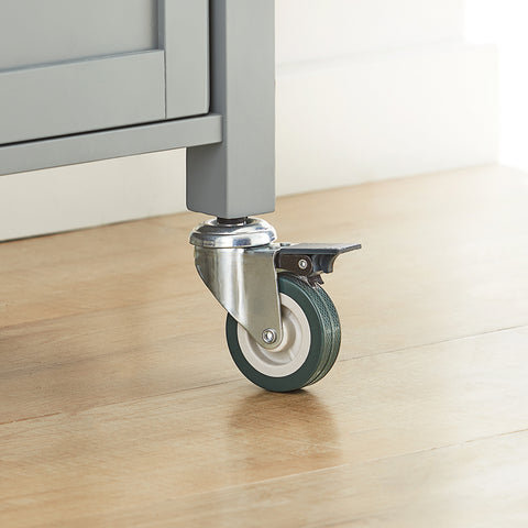 SoBuy FKW22-HG – Kompakti Rullattava Keittiövaunu Ruostumattomalla Työtasolla, Harmaa 60×92×44 cm