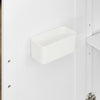 SoBuy FKW41-II-WN keittiösaareke säilytystilalla ja ulosvedettävällä työtasolla – keittiövaunu pyörillä, valkoinen, 130 × 91 × (46–71) cm