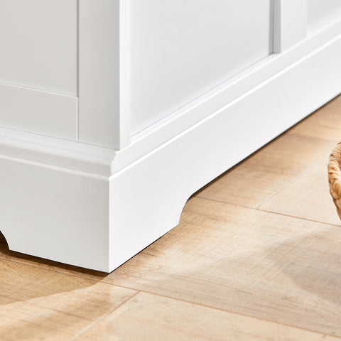 SoBuy FKW41-ST Keittiösaareke Pyörillä – Laajennettava Työtaso, 2 Laatikoa & Säädettävät Hyllyt | Liikuteltava Tarjoiluvaunu Keittiöön ja Ruokailutilaan (130 × 46/71 × 91 cm)