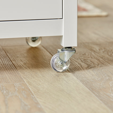 SoBuy Keittiökaappi Pyörillä puukuitulevyä Valkoinen FKW46-WN