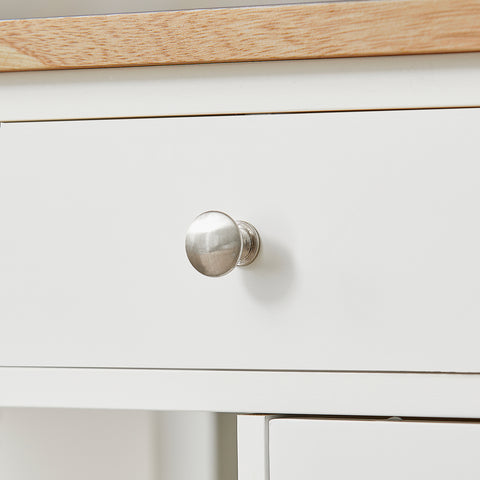 SoBuy Keittiökaappi Pyörillä puukuitulevyä Valkoinen FKW46-WN