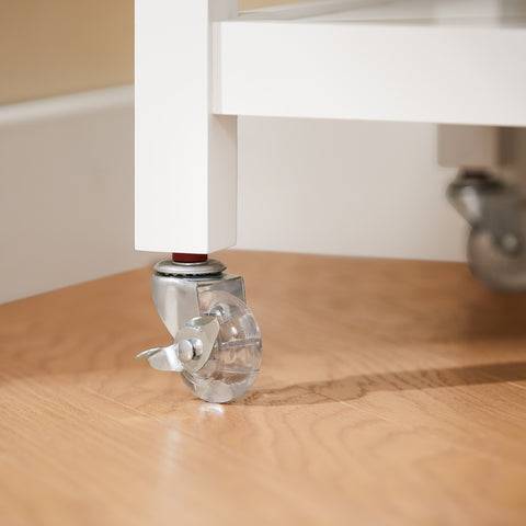 SoBuy Keukentrolley pyörillä, keittiösaari ruostumattomasta teräksestä, laatikot ja avohyllyt, tarjoiluvaunu ja säilytyskaluste keittiöön, olohuoneeseen, puutarhaan, 81x90x45cm FKW47-II-W