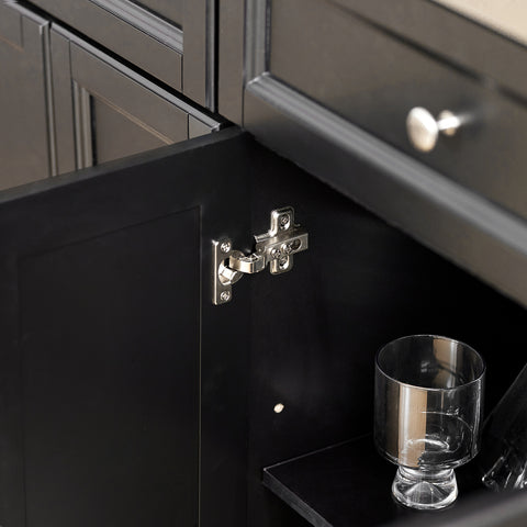 SoBuy FKW71-SCH Liikkuva Keittiösaareke – Laajennettavalla Työtasolla, 2 Laatikkolla ja Säädettävillä Hyllyillä – Keittiön tai Ruokailuhuoneen Liikkuva Säilytyskaluste, Musta, 115x92x(46-71)cm