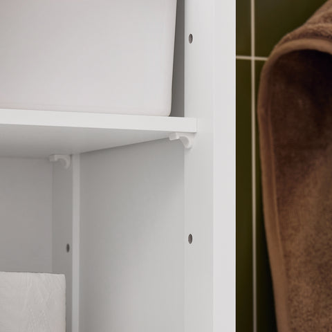 SoBuy Kylpyhuonekaappi Pyykkikaappi Korkea kaappi FRG236-WN