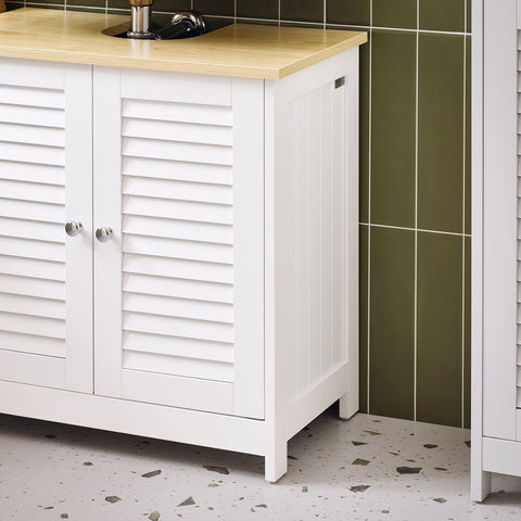 SoBuy kylpyhuone kaappi Allaskaappi 2 ovea FRG237-WN