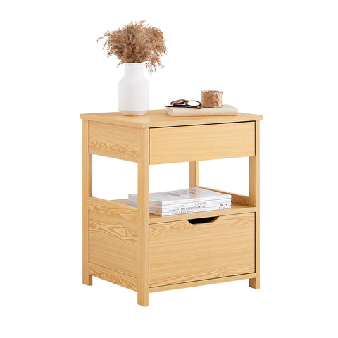 SoBuy Yöpöytä 2 Laatikolla Lipasto Sohvapöytä Sivupöytä FRG258-N