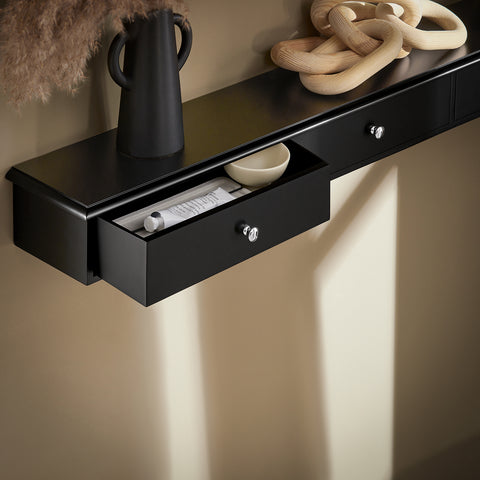 SoBuy Seinäkaappi Kapea Seinähylly seinälle 3 laatikkoa FRG43-L-SCH