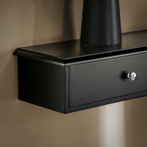 SoBuy Seinäkaappi Kapea Seinähylly seinälle 3 laatikkoa FRG43-L-SCH