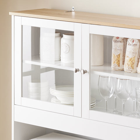 SoBuy Senkki Mikroaaltouunin kaappi Keittiön säilytyskaappi FSB101-W