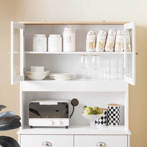 SoBuy Senkki Mikroaaltouunin kaappi Keittiön säilytyskaappi FSB101-W