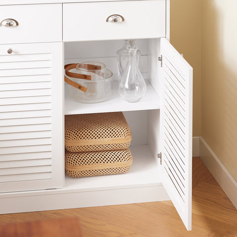 SoBuy Senkki Mikroaaltouunin kaappi Keittiön säilytyskaappi FSB101-W