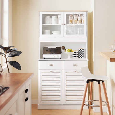 SoBuy Senkki Mikroaaltouunin kaappi Keittiön säilytyskaappi FSB101-W