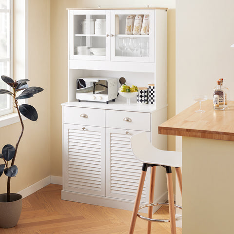 SoBuy Senkki Mikroaaltouunin kaappi Keittiön säilytyskaappi FSB101-W