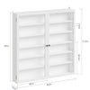 SoBuy FSB113-H-W Seinäkaappi 80 × 12 × 80 cm – kapea, esittelyhyllyt, valkoinen