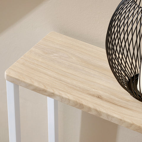 Ennakkomyynti SoBuy Kapea Senkki puukuitulevyä ja Metalli Valkoinen FSB19-Z