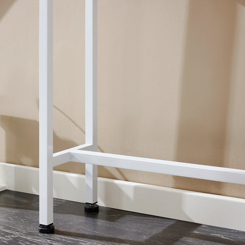 Ennakkomyynti SoBuy Kapea Senkki puukuitulevyä ja Metalli Valkoinen FSB19-Z