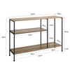 SoBuy FSB35-PF Kapea Konsolipöytä – Teräsrunko, 150 kg, 120×30×80 cm, Luonnonbeige