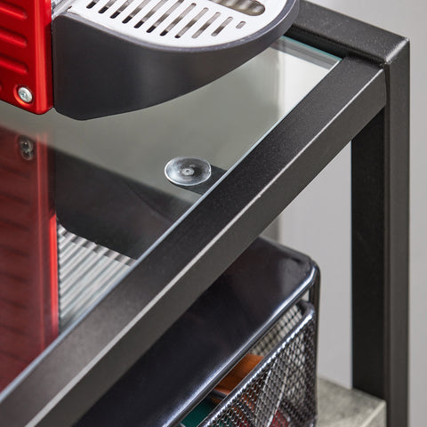 Ennakkomyynti SoBuy Kulmakaappi 2 Laatikkoa puukuitulevyä ja Metalli Harmaa FSB54-HG