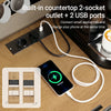 SoBuy FSB98-E-N Keittiön säilytyskaappi – 2 pistorasiaa & 2 USB-porttia, LED-valo, mikroaaltouunipaikka, 60 × 40 × 170 cm