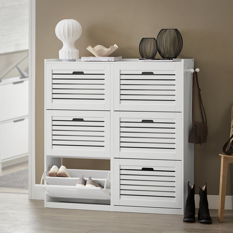 SoBuy Skoskab Skohylde Skoreol med 6 hylder FSR145-W