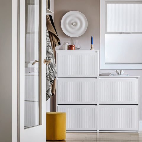 SoBuy Kenkäkaappi Kenkähylly 3 hyllyllä FSR165-H-W
