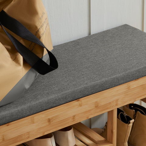 SoBuy Säilytyspenkki Tyynyllä bambupuuta Luonnollinen FSR47-N