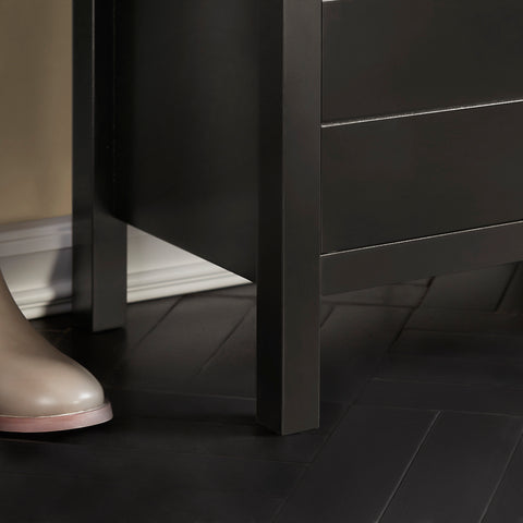 SoBuy FSR63-II-SCH Kengänsäilytyspenkki – Suljettu Säilytys, Pehmustettu Istuin, 150 kg Kantavuus – Moderni Musta, 91×30×50 cm