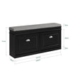 SoBuy FSR64-SCH Kenkäpenkki 8 Parille – 104 × 24 × 52 cm, Musta