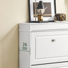 SoBuy FSR78-L-W kenkäkaappi, 2 kääntyvää ovea, eteisen kenkäsäilytys 12 parille, valkoinen, 75x24x96 cm