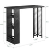SoBuy FWT100-SCH Baaripöytä 3 Avohyllyä – 120 × 50 × 105 cm, Musta
