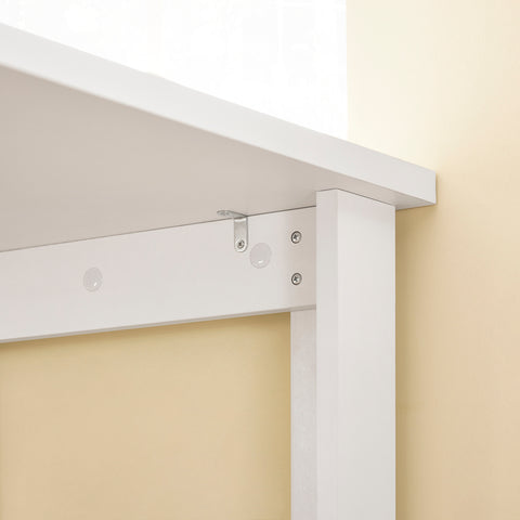 SoBuy FWT17-II-W Baaripöytä Korkea Keittiöpöytä Seisomapöytä Pieniin Tilohin, Baari Keittiöön, Olohuoneeseen, Toimistoon tai Kahvilaan Valkoinen 112 x 57 x 106 cm