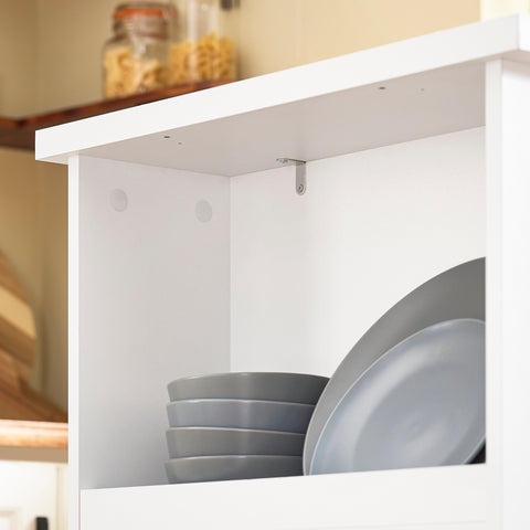 SoBuy FWT17-II-W Baaripöytä Korkea Keittiöpöytä Seisomapöytä Pieniin Tilohin, Baari Keittiöön, Olohuoneeseen, Toimistoon tai Kahvilaan Valkoinen 112 x 57 x 106 cm