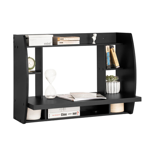 SoBuy Seinään työpöytä Tietokonepöytä Toimistopöytä lasten kirjoituspöytä FWT18-SCH