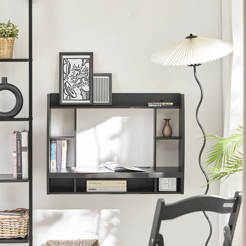 SoBuy Seinään työpöytä Tietokonepöytä Toimistopöytä lasten kirjoituspöytä FWT18-SCH