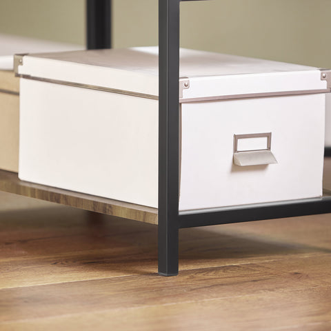 SoBuy Klaffipöytä puukuitulevyä ja Metalli Beige FWT62-N