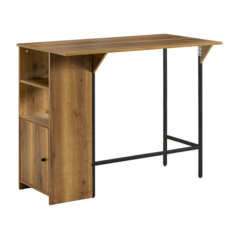 SoBuy Baaripöytä lastulevyä ja Metalli Ruskea FWT98-PF