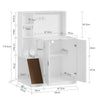 SoBuy HAT10-E-W Kissanhiekkalaatikko-kaappi 80 × 60 × 116,5 cm – pistorasiat, USB-lataus, raapimislauta, valkoinen