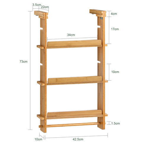 Ennakkomyynti SoBuy Ripustettava Hylly Jääkaappi bambupuuta Luonnollinen KCR03-N
