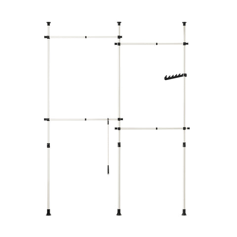 SoBuy Vaatekaappikokonaisuus Metalli ja polypropeenimuovia Valkoinen KLS03
