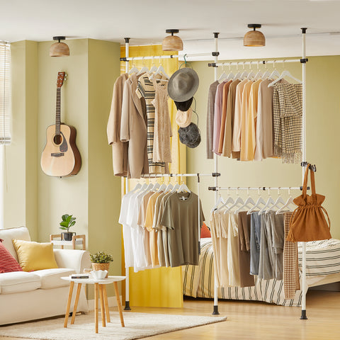 SoBuy Vaatekaappikokonaisuus Metalli ja polypropeenimuovia Valkoinen KLS03