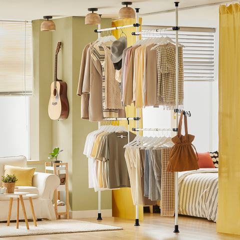 SoBuy Vaatekaappikokonaisuus Metalli ja polypropeenimuovia Valkoinen KLS03