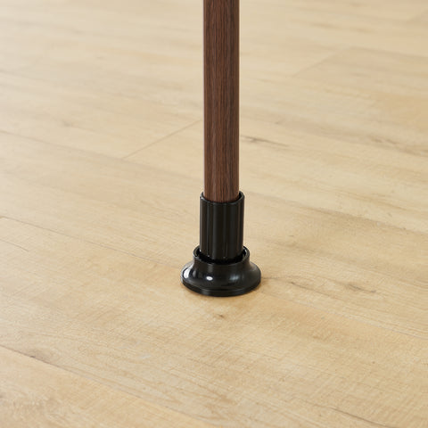 SoBuy KLS04-II-BR Vahva teleskooppinen vaateteline – Säädettävä avoin vaatekaappi tangoilla ja hyllyillä, naulakko makuuhuoneeseen/vaatehuoneeseen, Ruskea